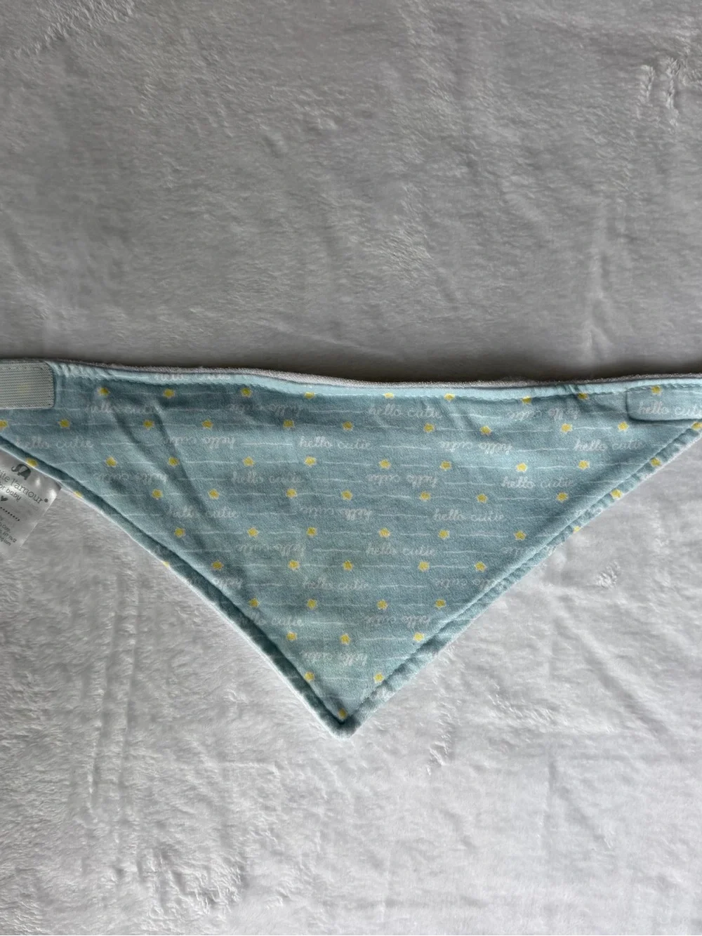 Petit Lem Pastel Blue, Mint Green, White & Gray Bandana Bibs - Set of 4